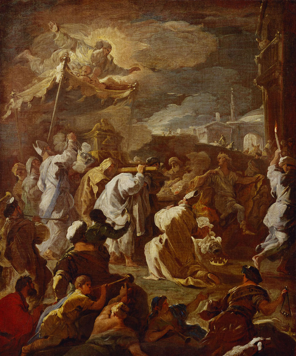 Überführung der Bundeslade durch David, Luca Giordano, 1685-1686
