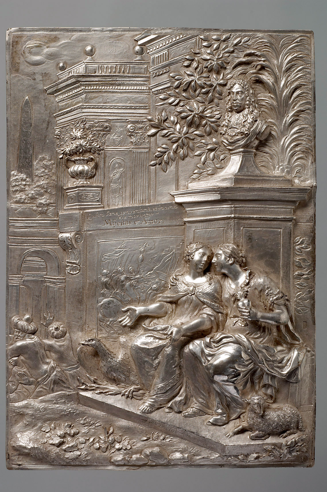 Allegorie auf Kaiser Leopold I. mit der Majestas und Amor, Johann Andreas Thelott, 1687