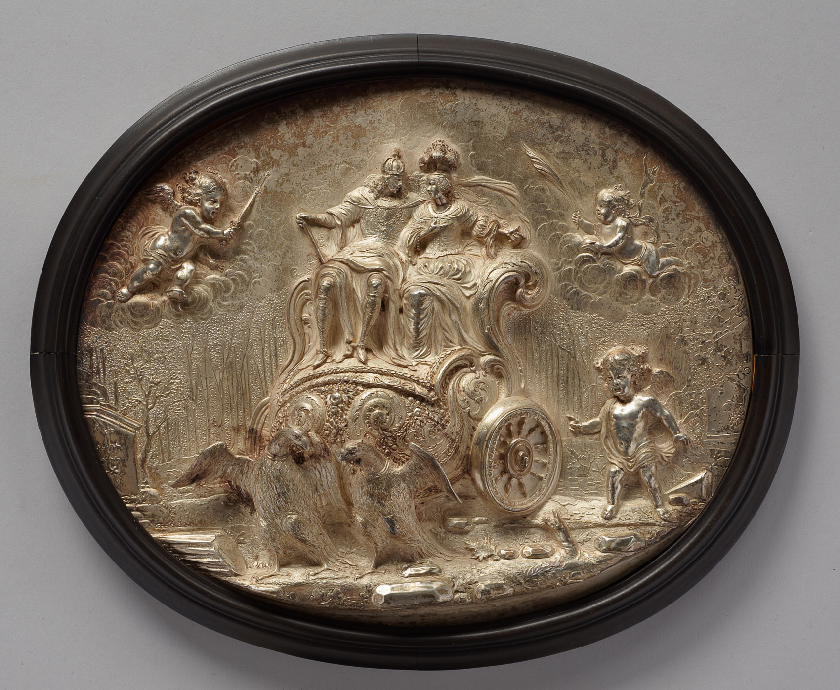 Joseph I. und seine Frau Amalia auf dem Triumpfwagen, 1700