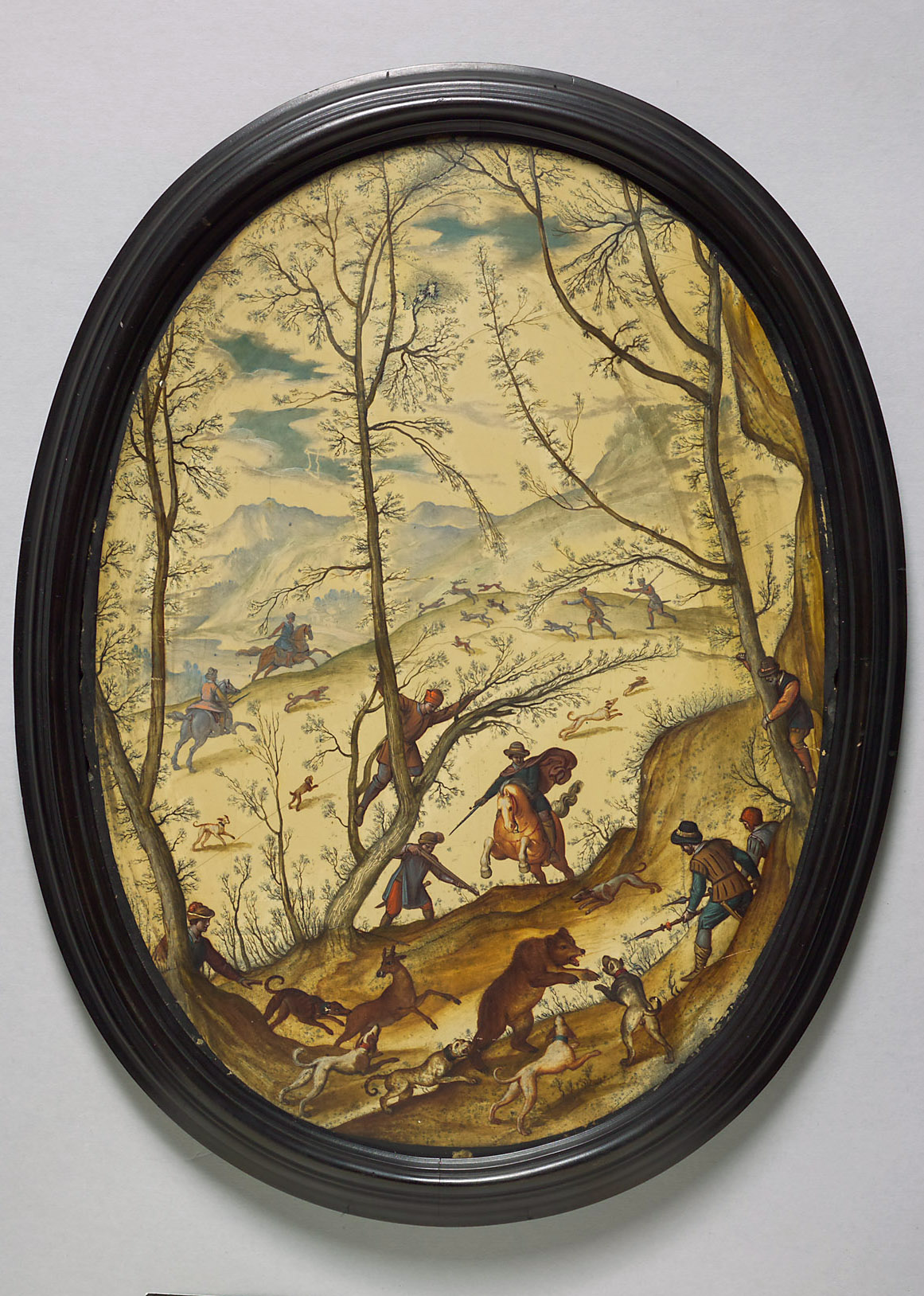 Landschaft mit Bär- und Hirschjagd, Antonio Tempesta, 1600-1611