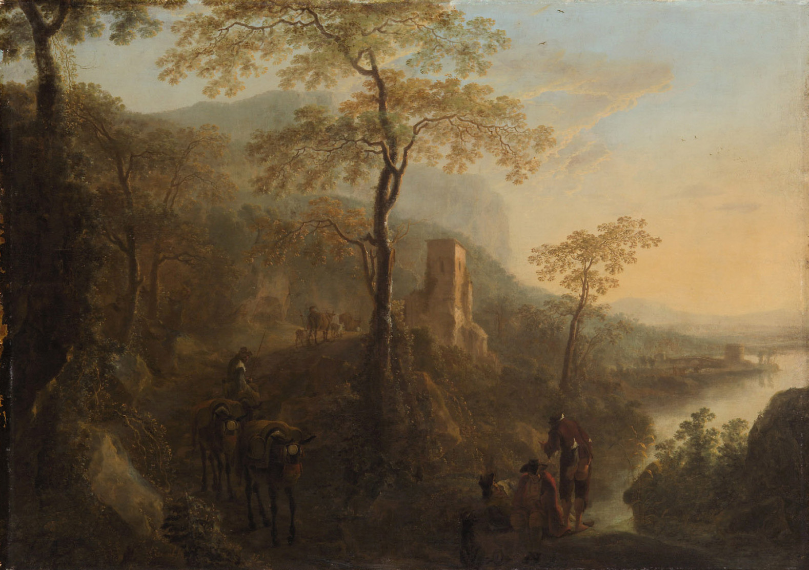 Italienische Landschaft, Wilhelm de Heusch, 1660-1690
