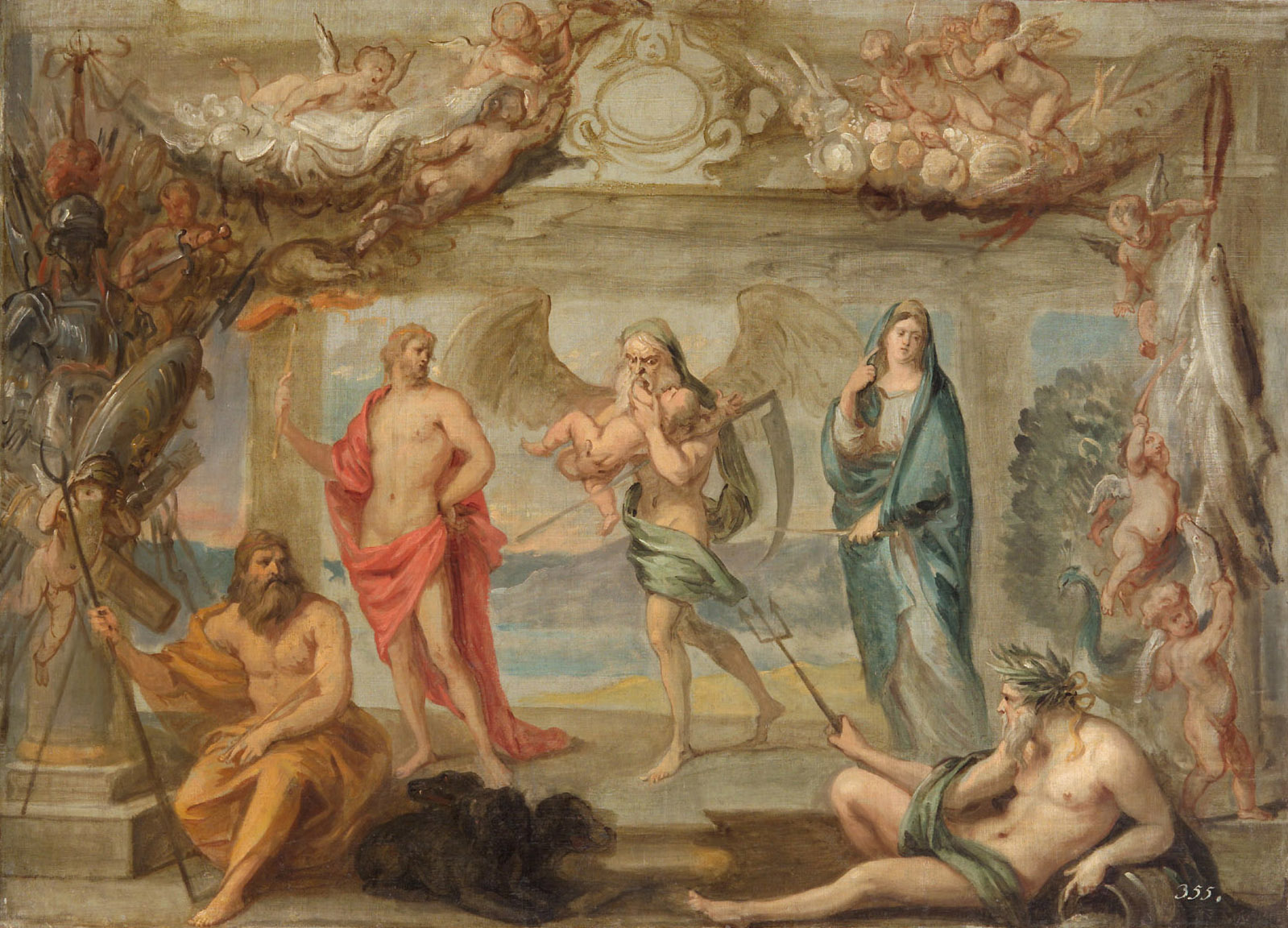 Die Elemente und die Zeit, Jan van den Hoecke, 1640-1649